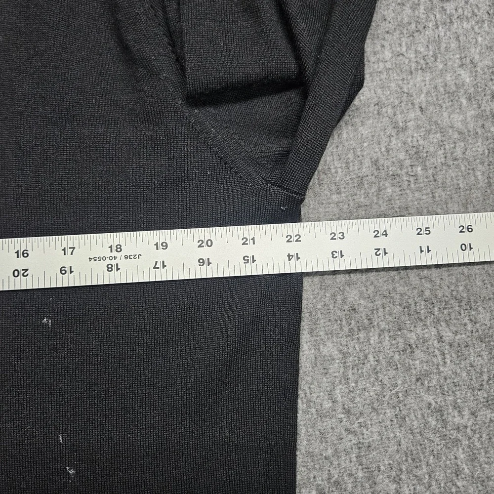 UNTUCKit Belguardo Sweater Mens Large Black Stripe Merino Wool Quarter Zip